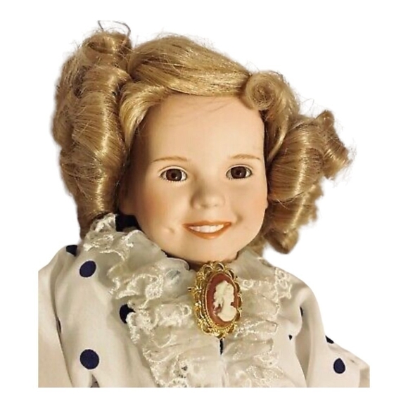 NIB VNTG Porcelain DOLL BRIGHT EYES Temple Doll by Danbury Mint Collectible Doll - Picture 7 of 8